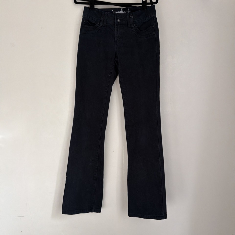 Spoylt Vintage Dark Blue Navy Flared Jeans 9 Low Rise Y2k