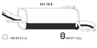 EndschalldäMpfer NachschalldäMpfer Ernst 011198 FüR Corsa Opel X01 Cdti F08 F68