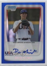 2011 Bowman Draft Blue Refractor 90/99 Dom Nunez #AA-DN Auto 04tw