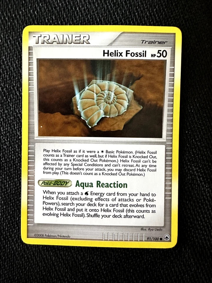Helix Fossil 91/100 Majestic Dawn Pokemon Card