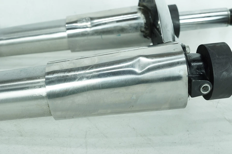 96 Harley Touring Electra Glide OEM Front Triple Tree w/ LH RH Fork Legs Sliders - Image 3 of 4