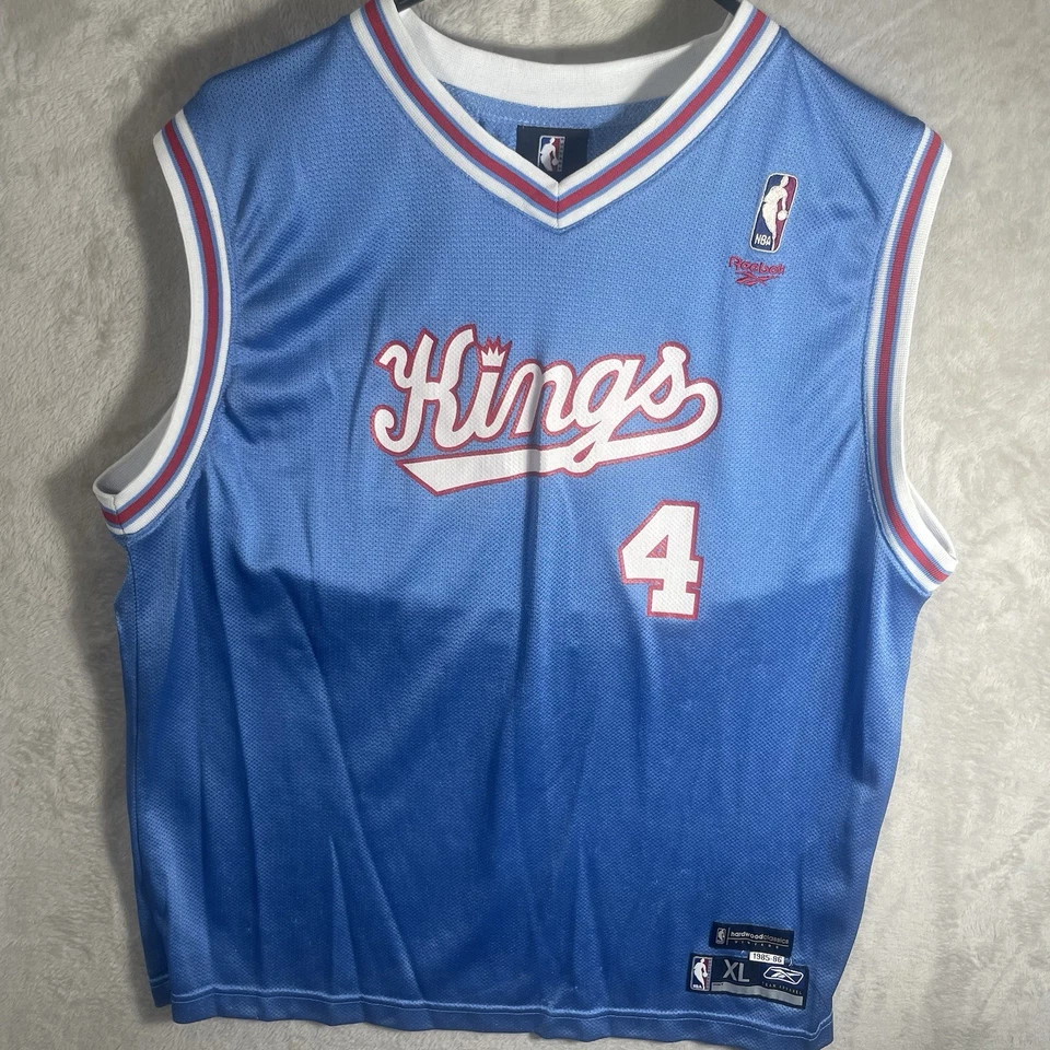 Camiseta deportiva vintage Chris Webber Sacramento Kings Reebok niños XL 18-20 azul claro  Foto 2 de 4