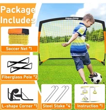 Soccer Goal Happy Jump Pop Up Set Size: 5’ x 3.6’ for Backyard NEW in Box