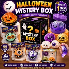 Halloween Mystery Box Random Squishy Stress Relief Fidget Sensory Toy Gift