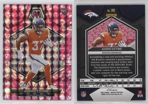 2024 Panini Mosaic Rookies Pink Camo Mosaic Prizm Audric Estime #392 Rookie RC