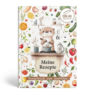 A5 Rezeptbuch ''Otterliebe'' Softcover selberschreiben ausfüllen Kochbuch Rezepte