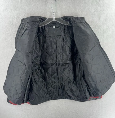Vintage Ferrari racing jacket Rare black Leather READ image 15