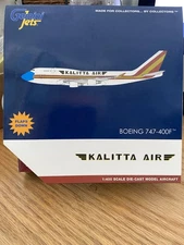 1/400 Scale, GEMINI JETS. BOEING 747-400F LIVERY KALITA AIR MASK W/FLAPS DOWN