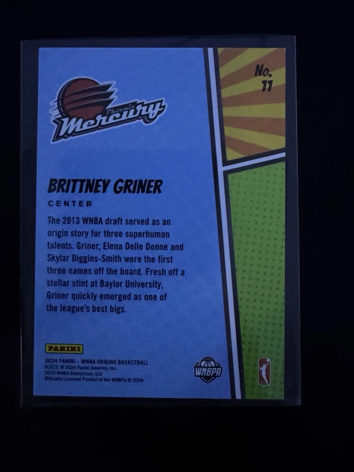 2024 Panini Origins WNBA Brittney Griner Phoenix Mercury Stories SP #11 - Image 2 of 2