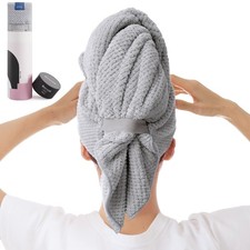 Large Microfiber Hair Towel Wrap for Women, Anti Frizz Hair Drying Towel with...