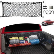 For Toyota Tundra 2007+ Pickup Truck Bed Heavy Duty Cargo Net Trunk Mesh Storage