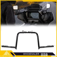 14" Pre-Wired Meathook Hanger Handlebar For Harley Touring Street Glide 14-2025