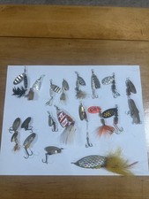 Mixed Lot 19 Fishing Spinner Lures Mepps Rooster Tails And Martin Spinners