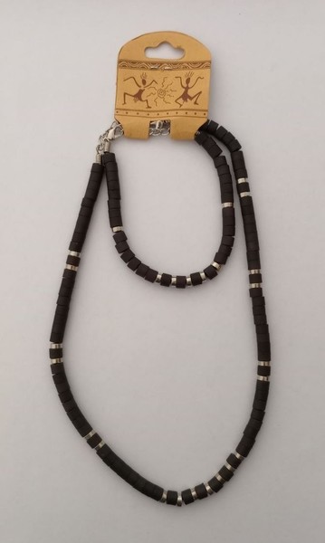 CONJUNTO COLLAR PULSERA CUENTAS MODA HOMBRE SET 10 ESTILO TRIBAL ÉTNICO SURFISTA