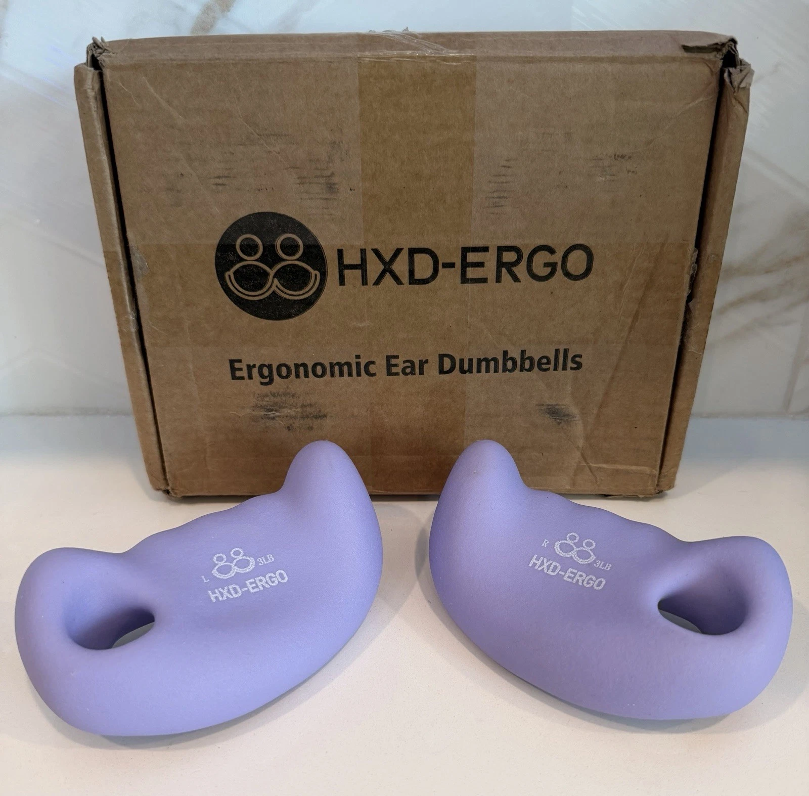HXD-ERGO Ergonomic Dumbbells Weights Set-Hand Weights for Women at Home, Ear ...