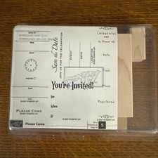 Stampin  Up Please Come Set of 5 Stamps New/Retired Unmounted 2007