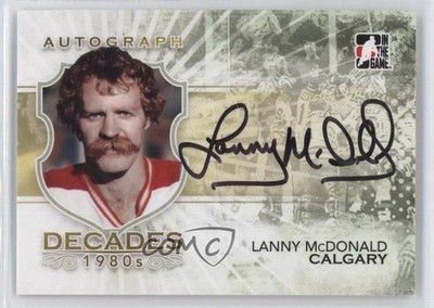2010-11 ITG Decades 1980s Lanny McDonald #A-LM Auto HOF t3w