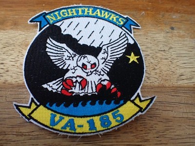 U S NAVY NAVY ATTACK SQUADRON  185  VA-185 NIGHTHAWKS TOM CAT    PATCH BX T #107