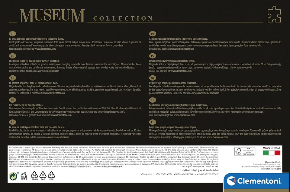 - Puzzle 2000 Pezzi Arte per Adulti E Ragazzi, Museum Collection, Tema Botticell - Immagine 3 di 4