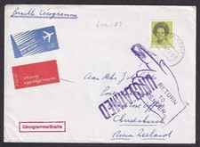 Netherlands 1983 Blind Post Cecogrammes cover to New Zealand