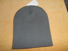 BOYS YOUTH GREY ACRYLIC BEANIE HAT 8-20 100 ARCYLIC NWT BEALLS STORE BRAND