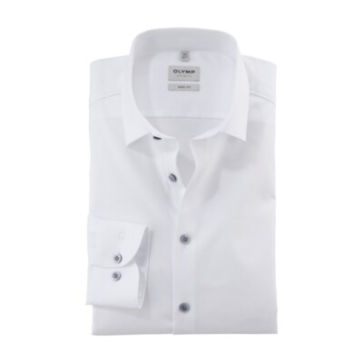 Olympus Level Five men's business shirt white plain 201674 00