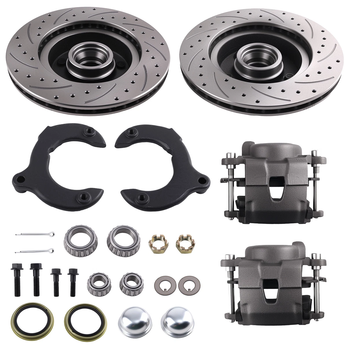 Juego De 2 Rotores De Freno Delanteros Perforados Y Ranurados Con Recubrimiento G Para Ford Explorer, Ranger, Mazda B-Series (1995-2011)