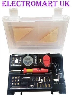 15W 30W DOPPELWATTLEISTUNG PYROGRAPHIE WERKZEUG HOLZVERBRENNUNG HANDWERK STIFT EISEN KIT 