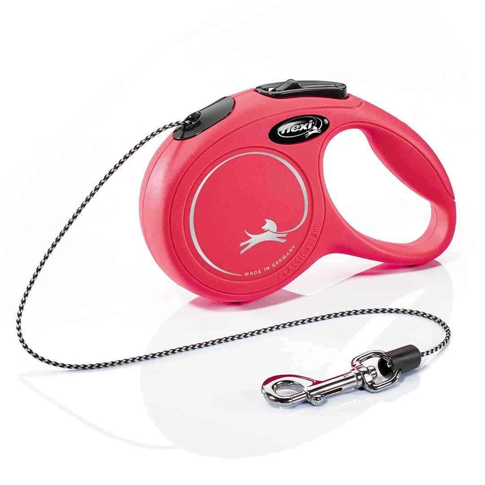 LAISSE ENROULEUR FLEXI CLASSIC XS ROSE CHIEN/CHAT 3 M CORDE