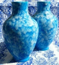 ANCIENNE PAIRE de VASES en CÉRAMIQUE ÉMAILLÉE BOCH FRÈRES "LA LOUVIÈRE" ART-DÉCO