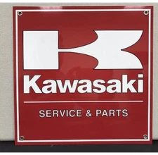 Kawasaki Motorcycle Reproduction Advertising Garage Sign