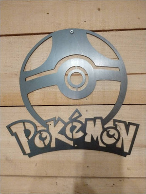 Large Pokemon Logo Metal Sign Hand Finished Man Cave Wall Art Nintendo Retro Ebay