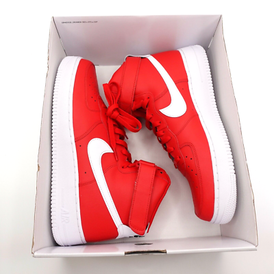 Nike Air Force One High NBY Red White Sneakers Mens Size 12.5 AQ3771-994 Nike Air Force One High NBY Red White Sneakers Mens Size  main image 4