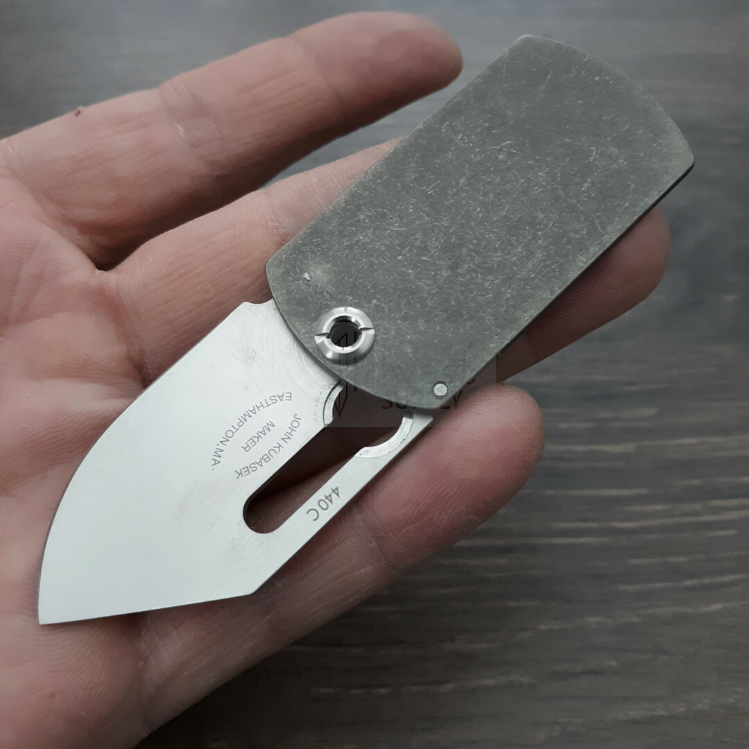 Boker Plus KTK Dog Tag Neck Knife 1 ¾ 440C Stainless Steel Blade Titanium Handle eBay