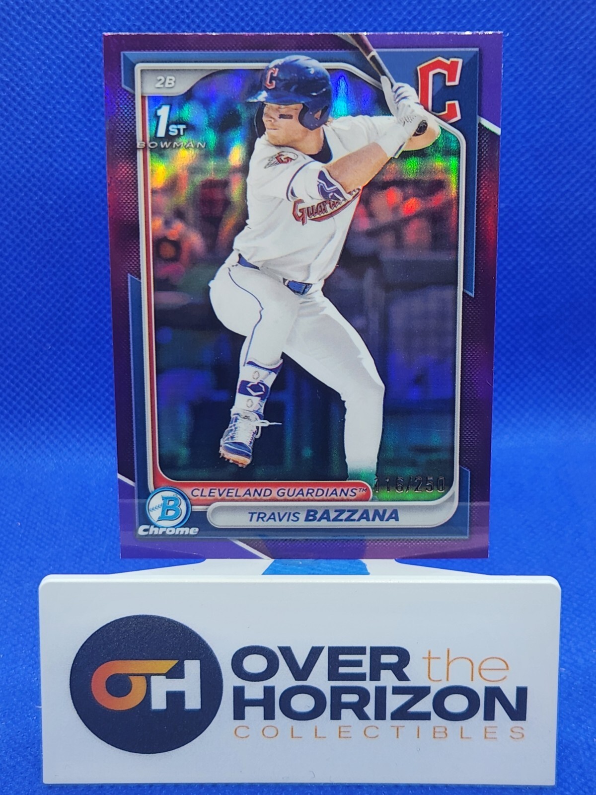 2024 BOWMAN DRAFT  1st BOWMAN TRAVIS BAZZANA CHROME TRUE PURPLE /250