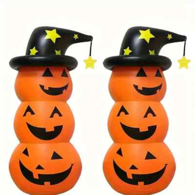 Halloween-Kürbis-Dekoration Aus Harz – 3-teiliges Set, Ca. 10–12 Cm Hoch, Für Drinnen & Draußen