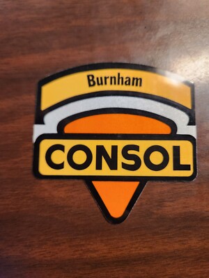 BURNHAM SHIELD WHITE BACK CONSOL COAL MINING STICKER 