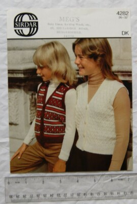 Vintage: Sirdar 4282 Weste für Junge oder Mädchen, DK