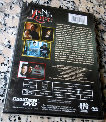 NO HIGHER LOVE RARE NEW DVD Katey Sagal Annabeth Gish Tom Irwin