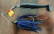 Sims Tackle 1/2oz Spinnerbait/Swimbait Predator Black Shadow w/Gold Blade