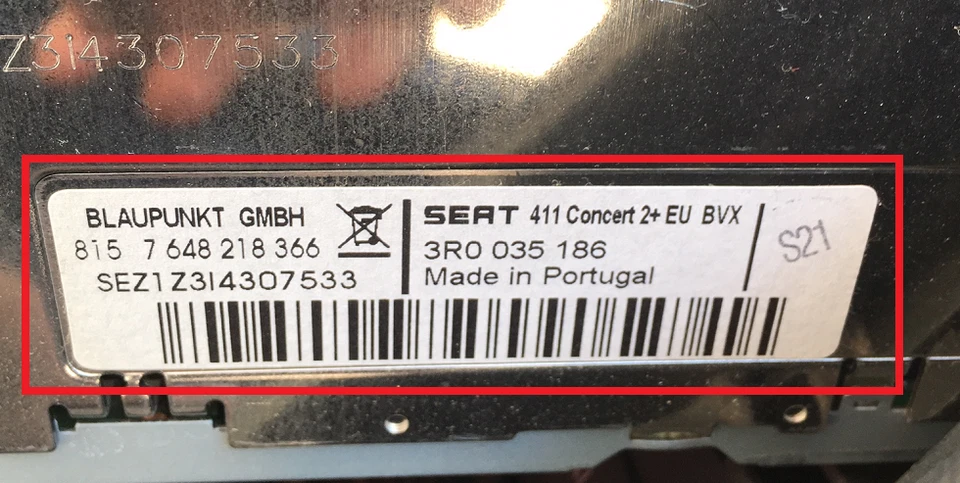 SEAT Radio CODE dekodieren Alana Altea Aura Ibiza Leon RNS 315 RCD ALLE MODELLE - Bild 2 von 4