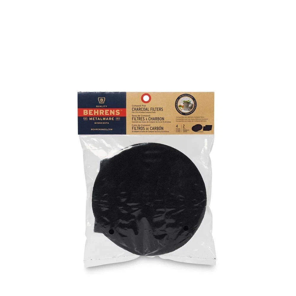 Pack 4 Filtros De Carbón Para Cubo De Compostaje: Elimina Olores (12.7x12.7 Cm)