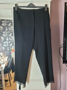 River Island Black Trousers Uk Size 10 