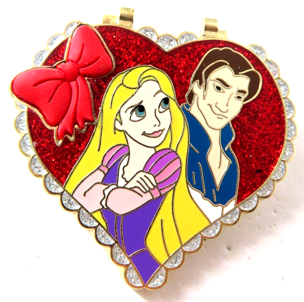 Disney Pin DSF Valentine Box of Chocolates Flynn & Rapunzel LE 300