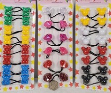 3 Packs of ELASTIC PONYTAIL HOLDER BEAD GIRL HAIR SCRUNCHIE KNOCKER BALL
