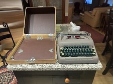 Vintage Used Green Smith-Corona Silent Portable Typewriter with Case thumbnail