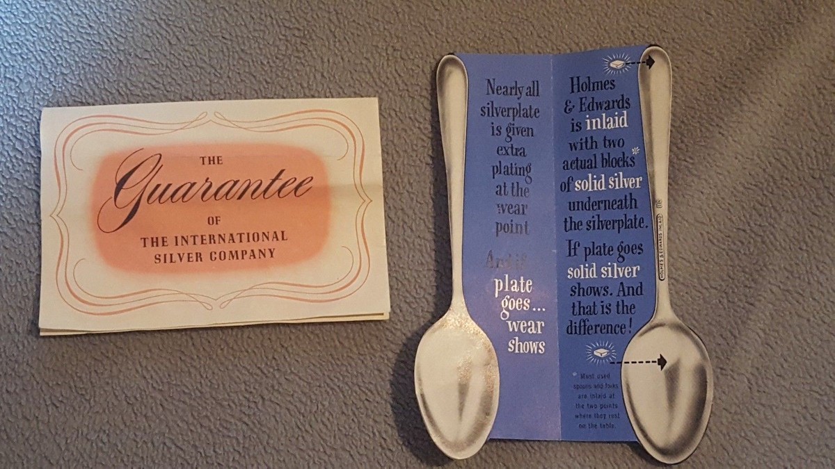 Holmes & Edwards Inlaid 54 Piece Silverplate Flatware Set Flatware