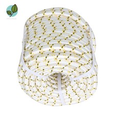 3/4"x 150' 24 Strand Braided Rope  White, Yellow, Black Rigging Rope 44 KN