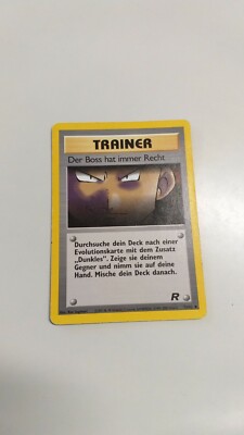 Pokemon TCG Card - Trainer The Boss Is Always Right German - 73/82 Team Rocket
