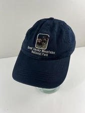 Great Smoky Mountains Embroidered Logo Bears Baseball Hat Navy Ball Cap YOUTH